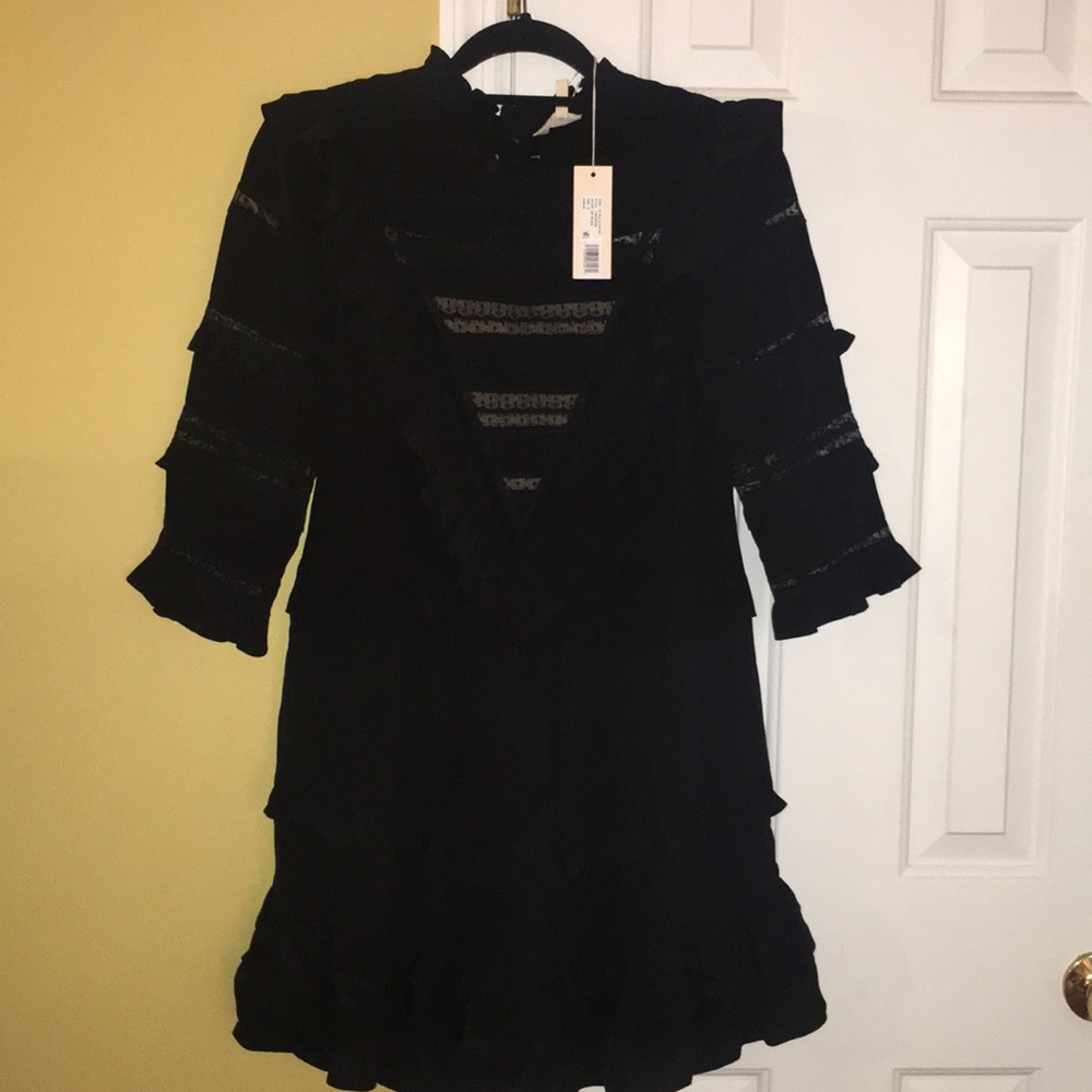 New Smashing Silk and Lace Rebecca Taylor Dress